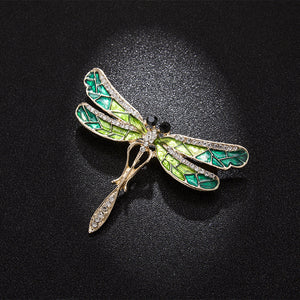 Green Godess Dragonfly Brooch