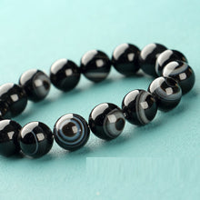 Load image into Gallery viewer, Black And White Agate Eye Bracelet