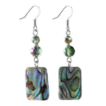 Load image into Gallery viewer, Abalone Shell Crystal Earrings