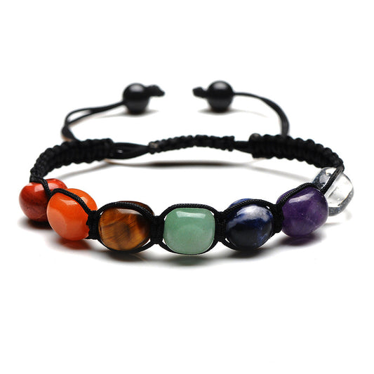 Crystal Gemstone Bracelet 7 Chakra Bead  Stone Jewellery Reiki