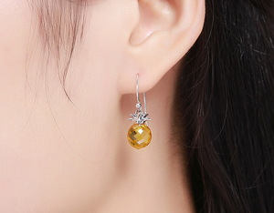925 Hanging Pineapple Earrings