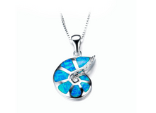 Load image into Gallery viewer, Blue Fire Opal Conche