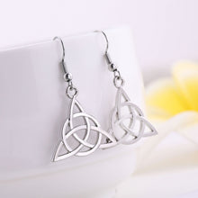 Load image into Gallery viewer, Celtic Triangle Knot Earrings