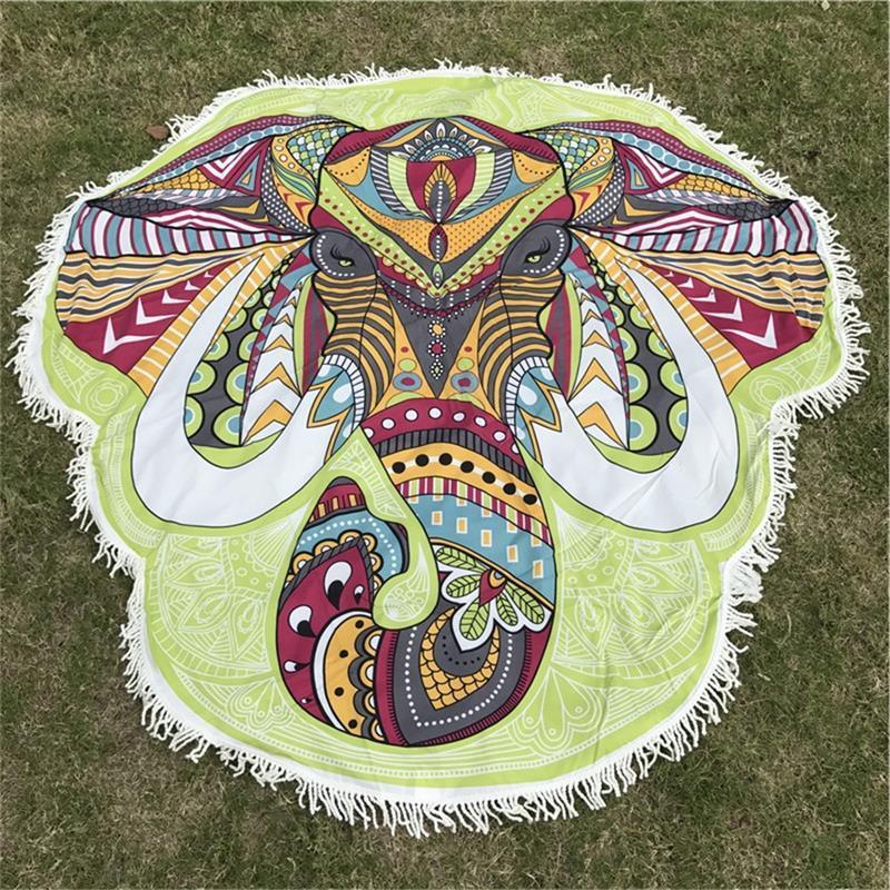 Elephant Mandala Rainbow Tapestry/Throw