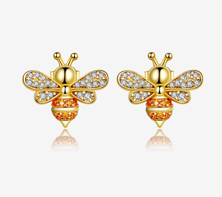 925 Sterling Bee Earrings