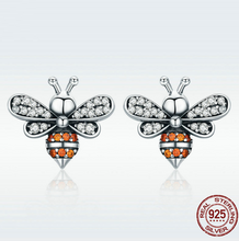 Load image into Gallery viewer, 925 Sterling Bee Earrings