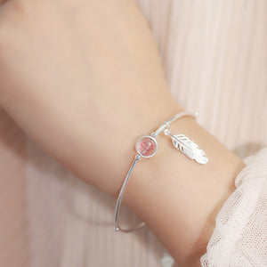 Crystal Angel Feather Bracelet