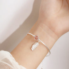 Load image into Gallery viewer, Crystal Angel Feather Bracelet