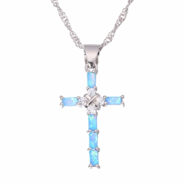 Bello Opal Cross Necklace