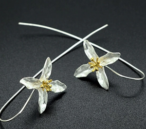 Long Flower Earrings