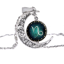 Load image into Gallery viewer, Zodiac Crescent Moon Necklace