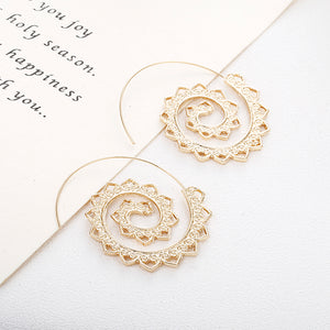 Spiral Flower Earrings