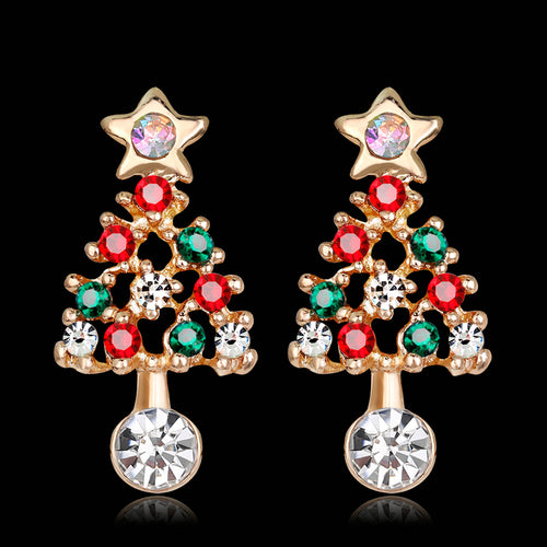 Rudolph Santa and Christmas Tree Earrings