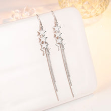 Load image into Gallery viewer, 925 Silver Star Tassel Earrings