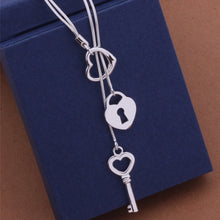 Load image into Gallery viewer, Love Lock and Key Necklace