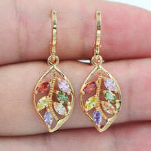 Load image into Gallery viewer, Multicolor Leaf Dangle Earrings