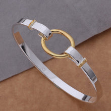 Load image into Gallery viewer, Silver O Clip bangle