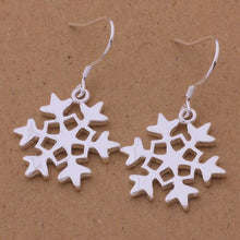 Load image into Gallery viewer, Tibetan Silver Snowflake Earrings
