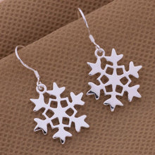 Load image into Gallery viewer, Tibetan Silver Snowflake Earrings