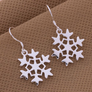 Tibetan Silver Snowflake Earrings