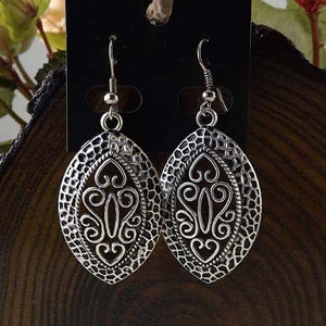 Ethnic Tibetan Silver Earrings