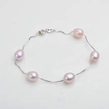 Load image into Gallery viewer, 925 Sterling Silver Pearl Bracelet
