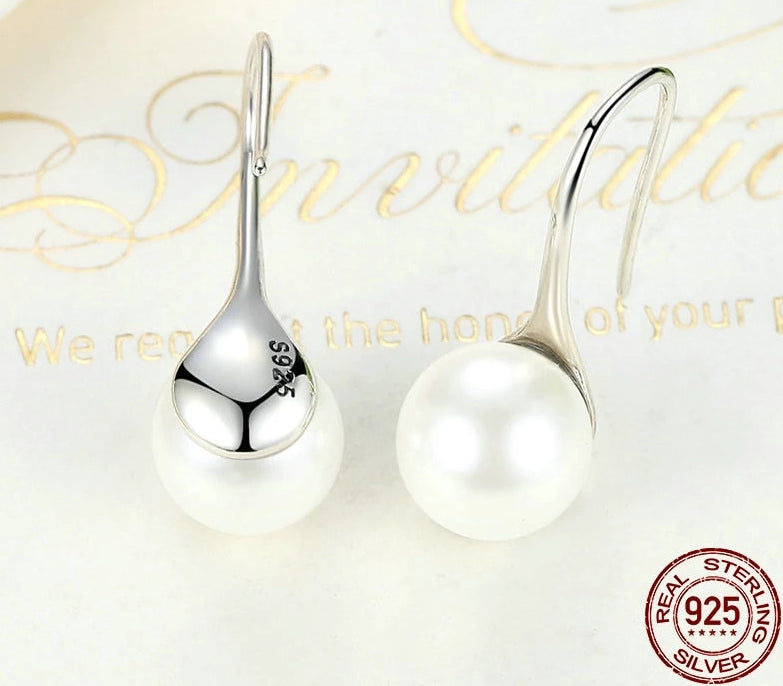 925 Silver Pearl Earrings