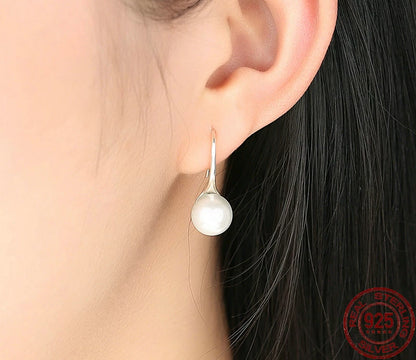 925 Silver Pearl Earrings