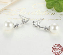 Load image into Gallery viewer, Silver Wave Drop Earrings