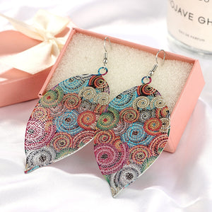 Psychedelic Leaf Earring