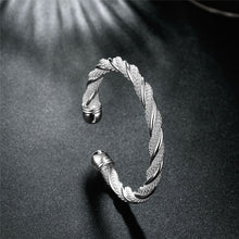 Load image into Gallery viewer, Twisted Silver Bangle