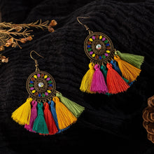 Load image into Gallery viewer, Handmade Boho Dream Tassel Earrings