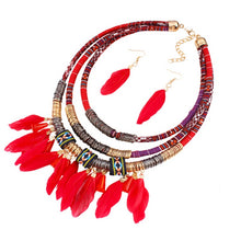 Load image into Gallery viewer, Exaggerated Feather Jewelry Sets