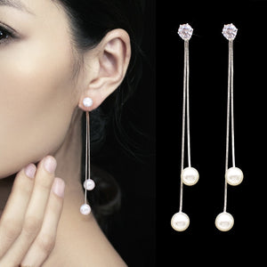 Pearl Drop Faux Earrings
