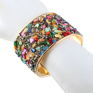 Boho Mosaic Cuff Bracelet