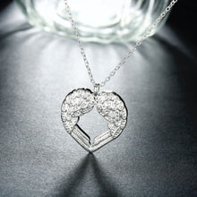 Load image into Gallery viewer, Angel Feather Heart Necklace