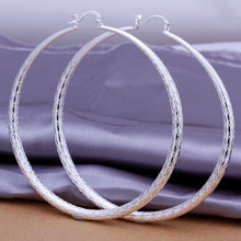 Load image into Gallery viewer, Sterling Silver Large Hooped Earring