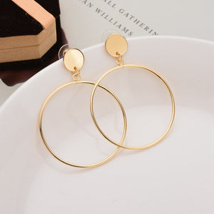 Large Boho Gold and Silver Hooped Earring