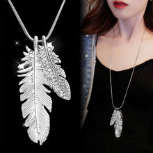 Load image into Gallery viewer, Angel Feather Pendant Necklace