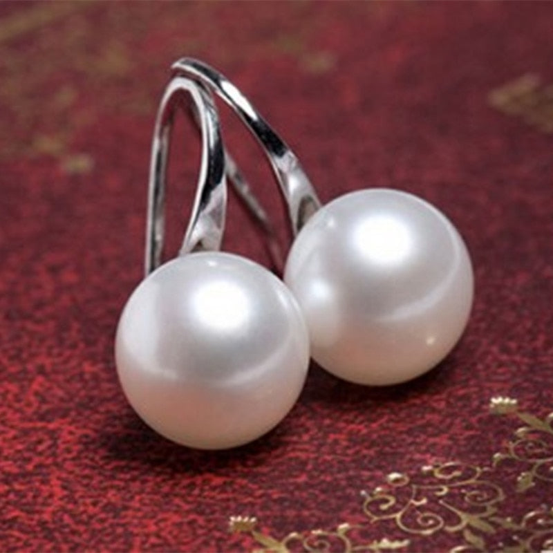 Faux Pearl Drop Earrings