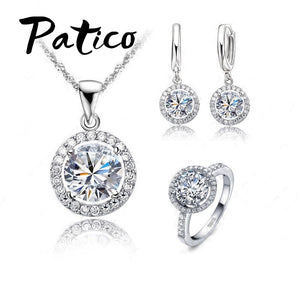 Bridal Jewelry Set 925 Sterling Silver