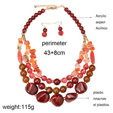 Load image into Gallery viewer, Amber Beads Choker Necklace Set