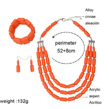 Load image into Gallery viewer, Orange Boho Jewelry Sets