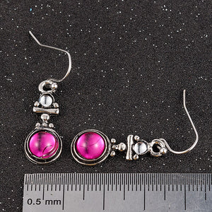 Pink Moonstone Drop Earrings