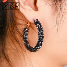 Load image into Gallery viewer, Crushed Austrian Crystal Large earrings