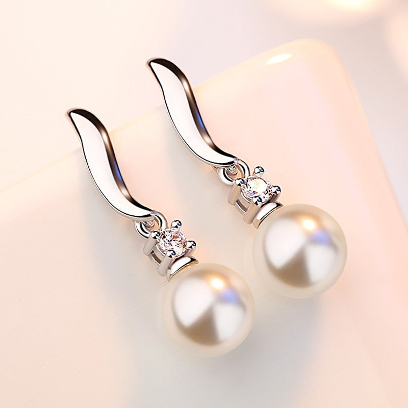 Silver Freshwater Earrings