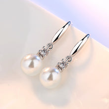 Load image into Gallery viewer, 925 Sterling Silver Faux Pearl Earrings