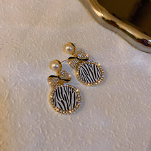 Load image into Gallery viewer, Striped Bow Earrings