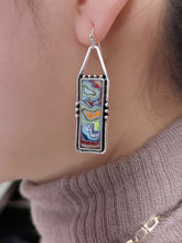 Load image into Gallery viewer, Asymetrical Pyschadelic Earrings
