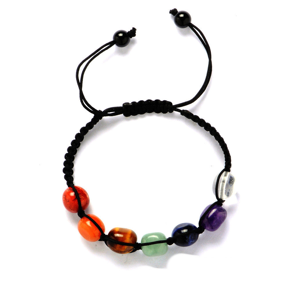 Crystal Gemstone Bracelet 7 Chakra Bead  Stone Jewellery Reiki